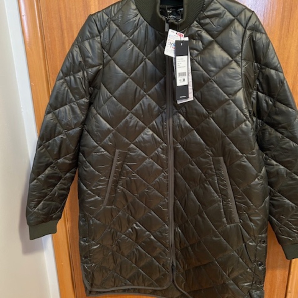 Ilse Jacobsen Quilted Long Jacket NWT Spring / Fall  Sz 42 (12-14)